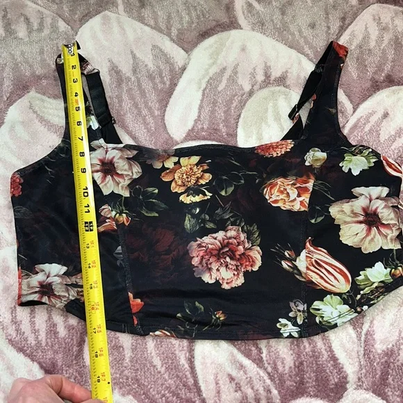 Tilly’s West of Melrose Floral Mesh Corset Tank Top - SEE DESCRIPTION - Picture 10 of 12